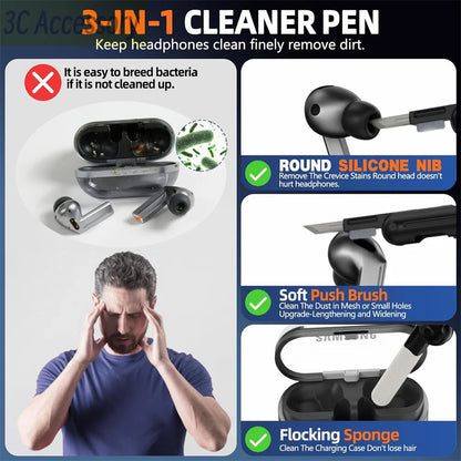 ערכת מגן ל־Galaxy Buds3 Pro – כולל נרתיק מוקשח, עט ניקוי ומחזיק מפתחות