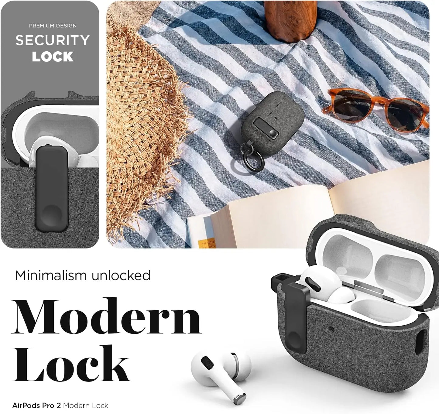 כיסוי סיליקון יוקרתי לאיירפודס - מגן קשיח עם נעילה מודרנית ועיצוב אלגנטי