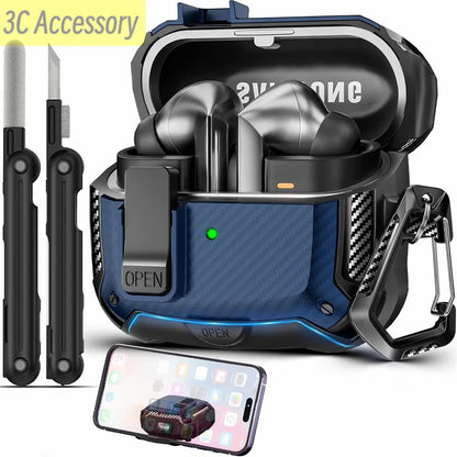 ערכת מגן ל־Galaxy Buds3 Pro – כולל נרתיק מוקשח, עט ניקוי ומחזיק מפתחות