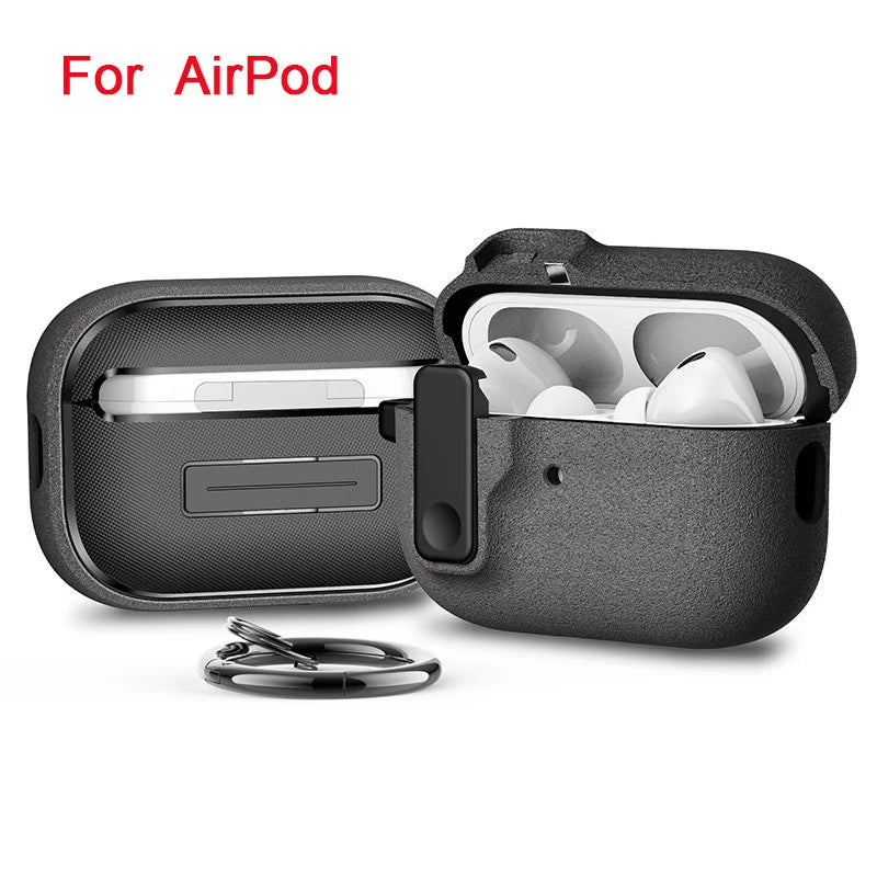 כיסוי סיליקון יוקרתי לאיירפודס - מגן קשיח עם נעילה מודרנית ועיצוב אלגנטי