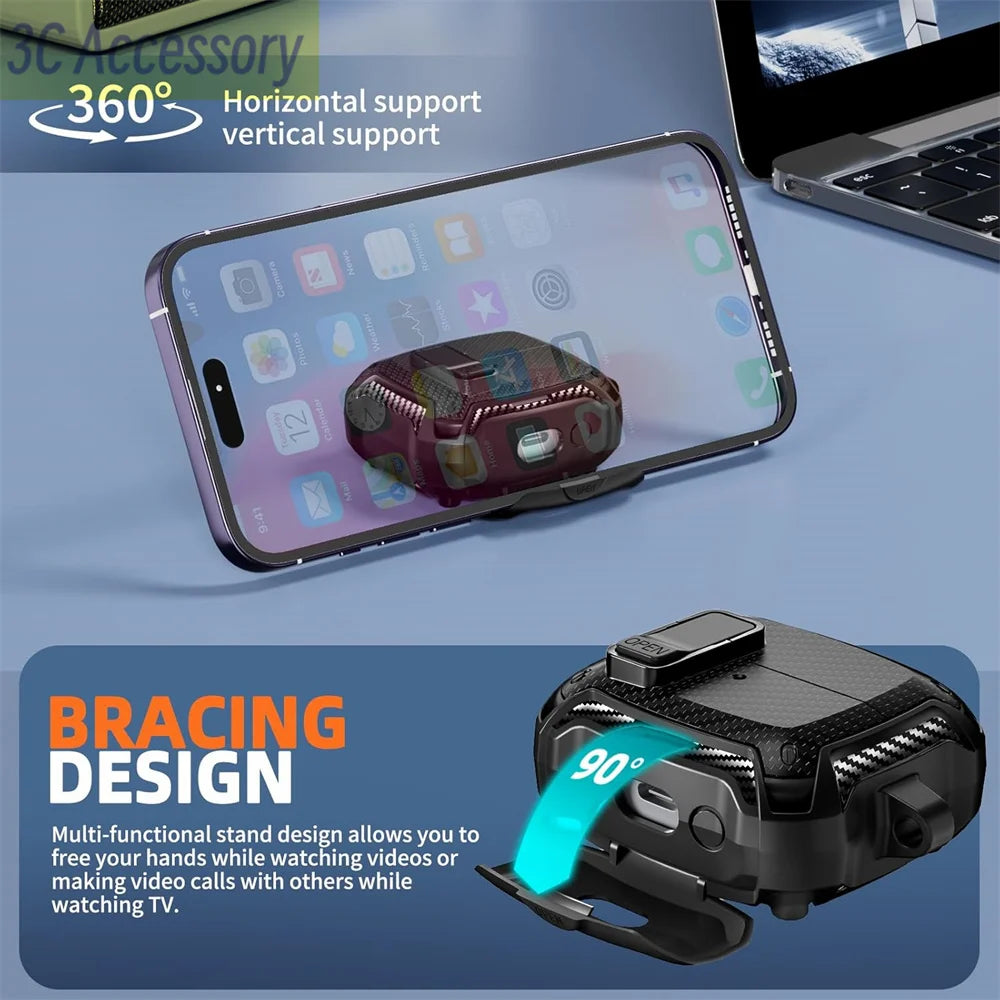 ערכת מגן ל־Galaxy Buds3 Pro – כולל נרתיק מוקשח, עט ניקוי ומחזיק מפתחות